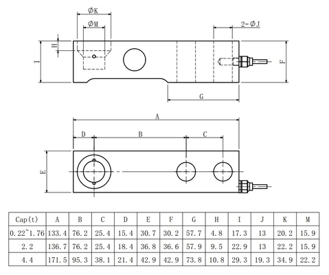 0.22t-4.4t Sıkıştırma Yük Hücresi Sensörü 350 Ohm paslanmaz çelik Stres Sensörleri